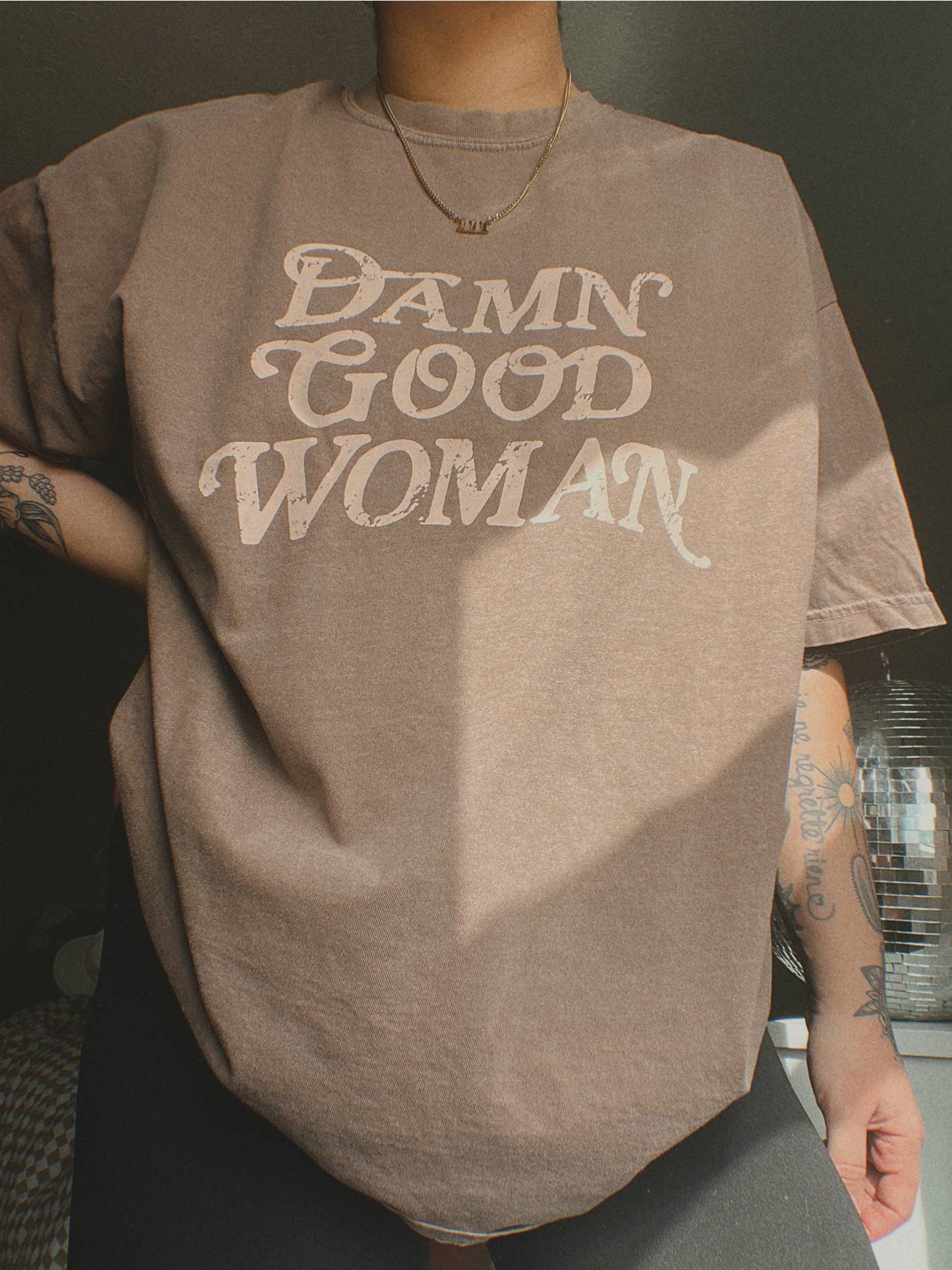 Damn Good Woman Oversized Graphic Tee